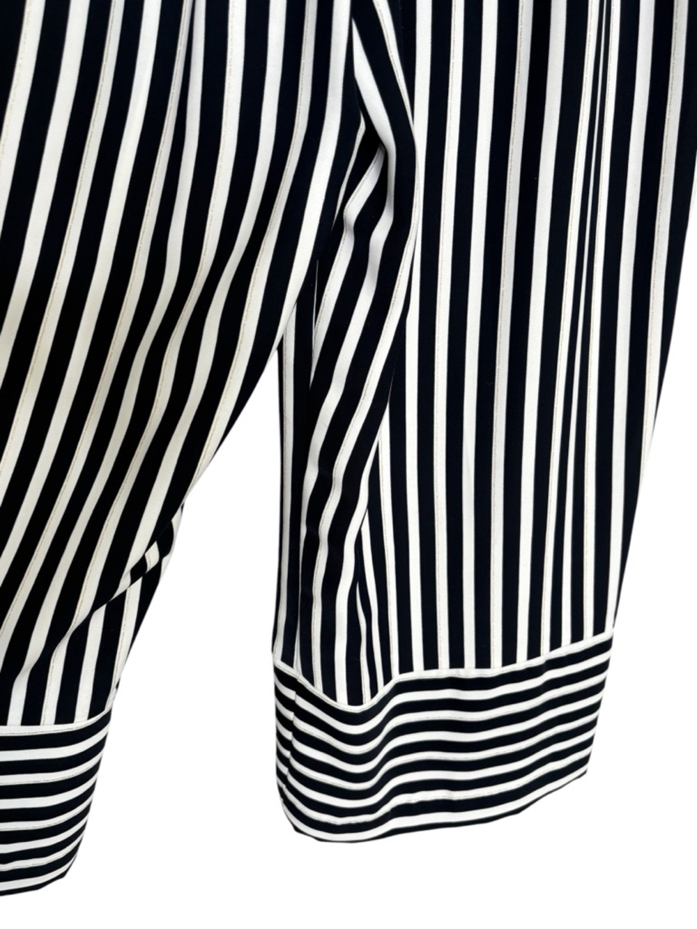 Joseph Ribkoff Midnight Navy Striped Wide Leg Culotte Pants Size 6 Style 221341 - Picture 7 of 12